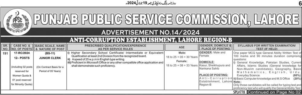 Punjab Police Jobs 2024 - Online Application