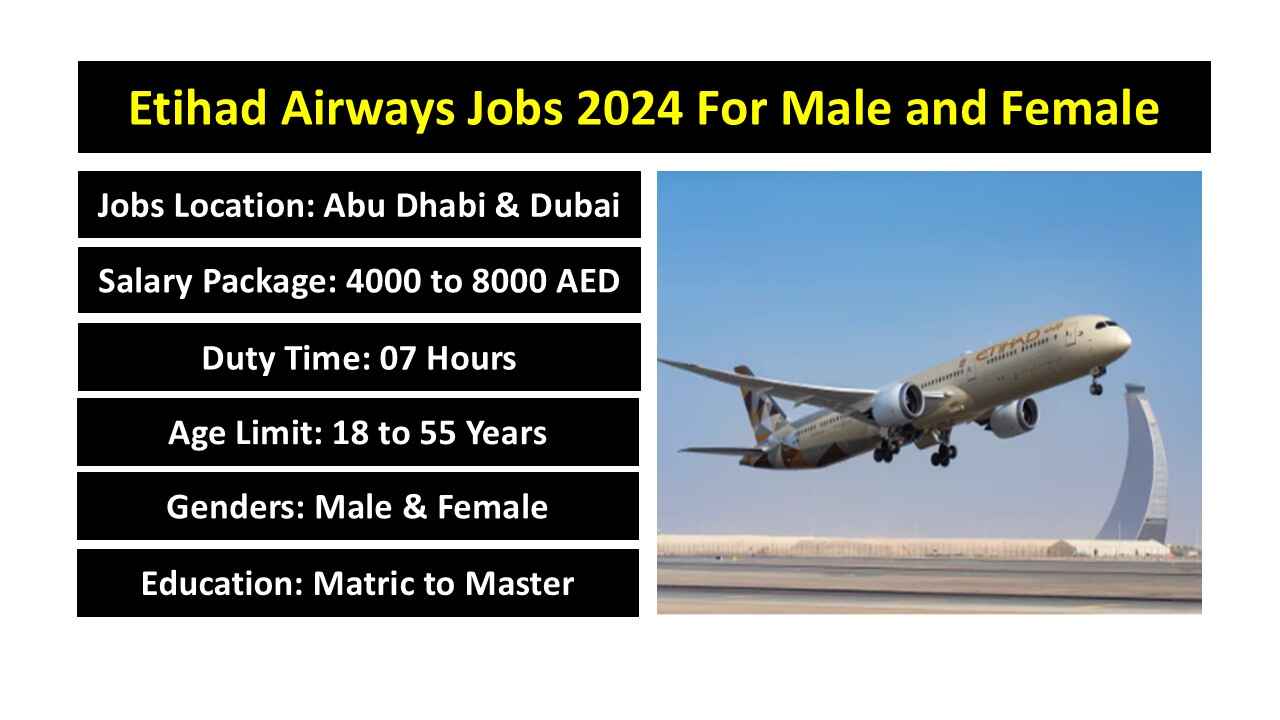 Etihad Airways Jobs 2024 For Male and Female