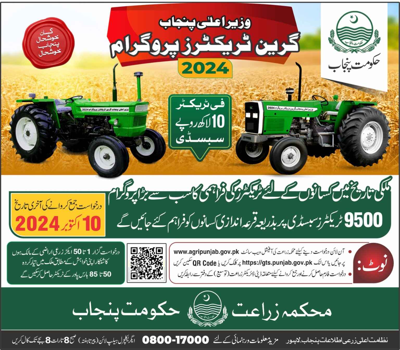 CM Punjab Green Tractor Scheme 2024