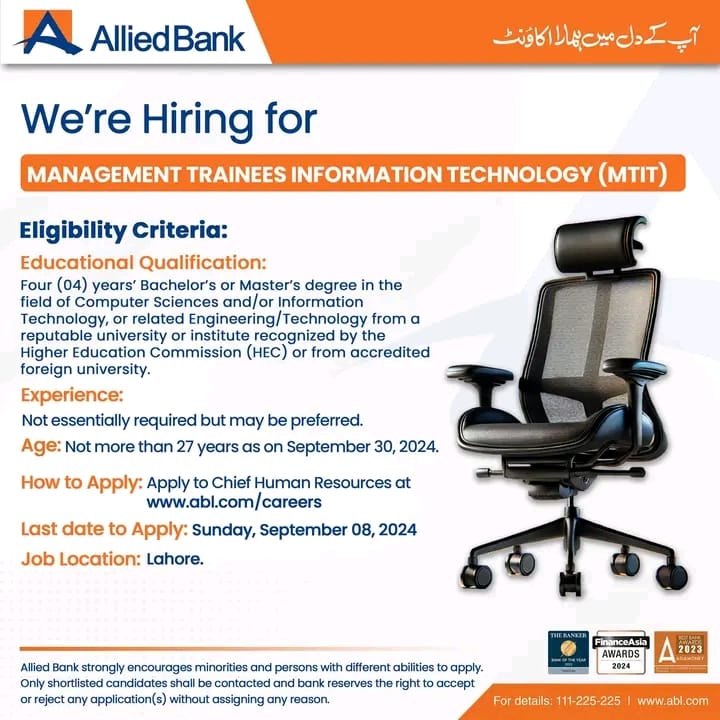 Start a Career in Banking with Allied Bank Jobs 2024