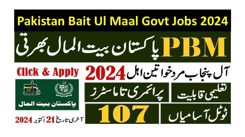 Social Welfare & Bait Ul Maal Punjab Jobs 2024