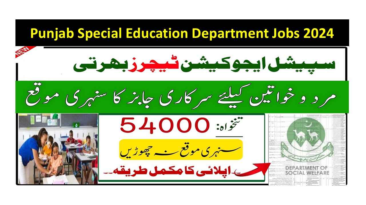 Punjab Special Education Department Jobs 2024