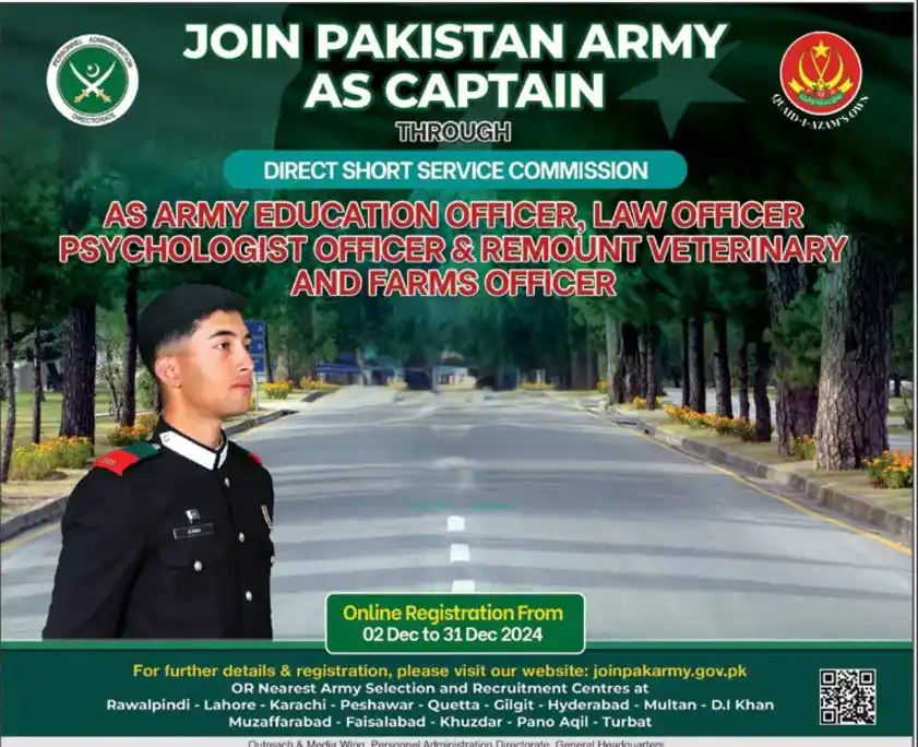 Join Pak Army as Captain