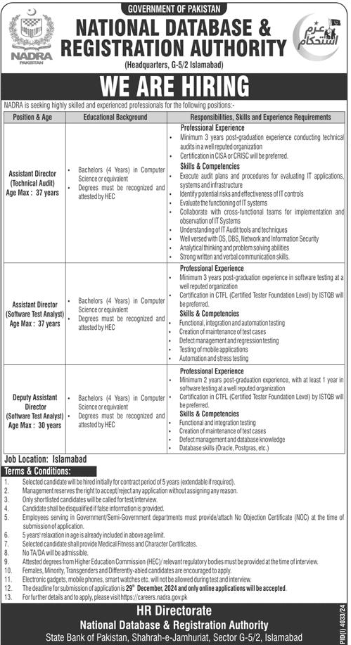 NADRA Jobs