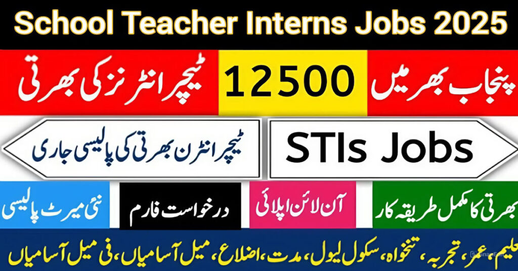 www Schools Punjab Gov Pk Jobs 2025 Apply Online Form - STI Jobs 2025