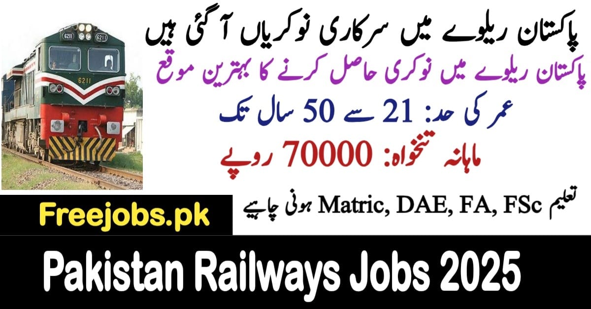 Latest Pakistan Railways Jobs 2025