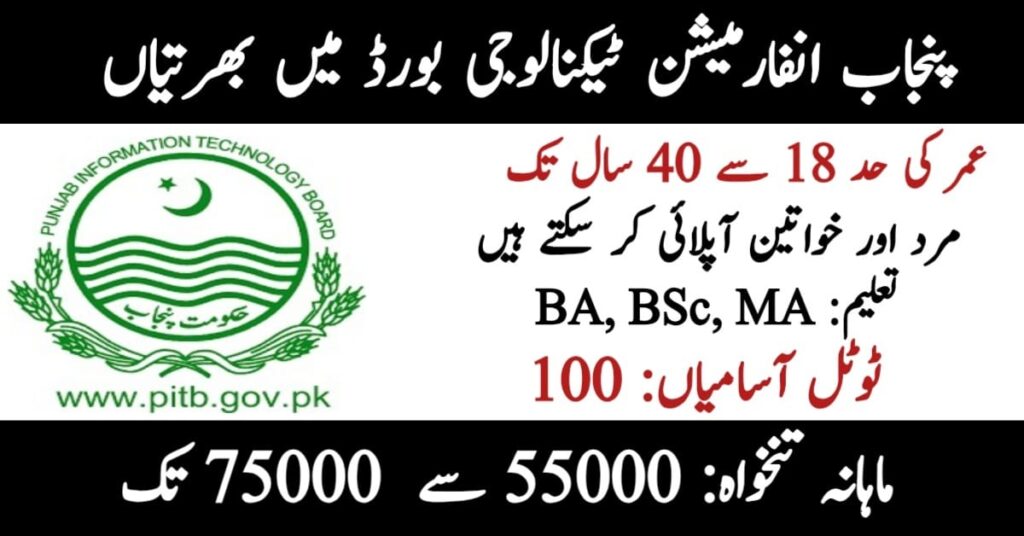 Punjab Information Technology Board (PITB) Jobs 2025