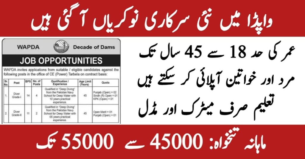 WAPDA Jobs 2025 - Latest Govt Jobs Opportunities in WAPDA