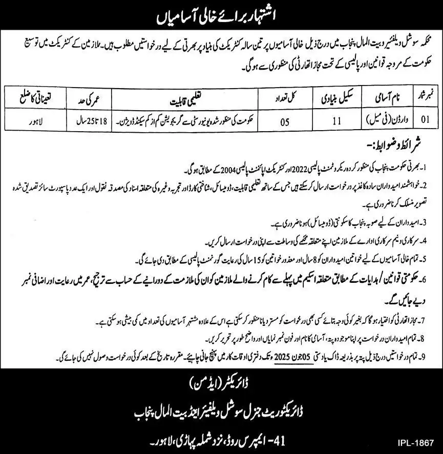 Bait Ul Maal Punjab Jobs 2025