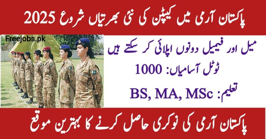 Join Pakistan Army as Captain in 2025 - Online Registration