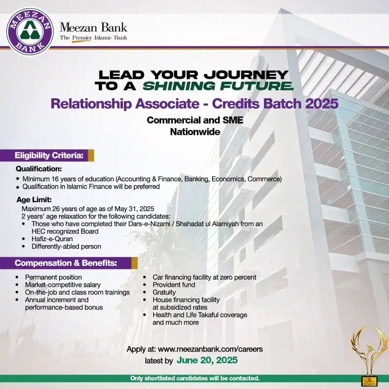 Meezan Bank Latest Jobs 2025
