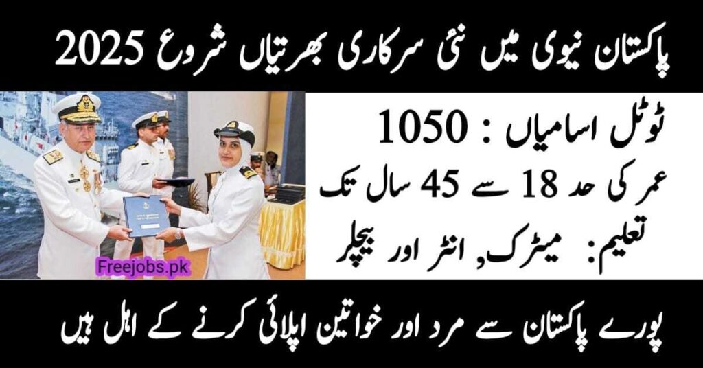 Pak Navy Civilian Jobs 2025