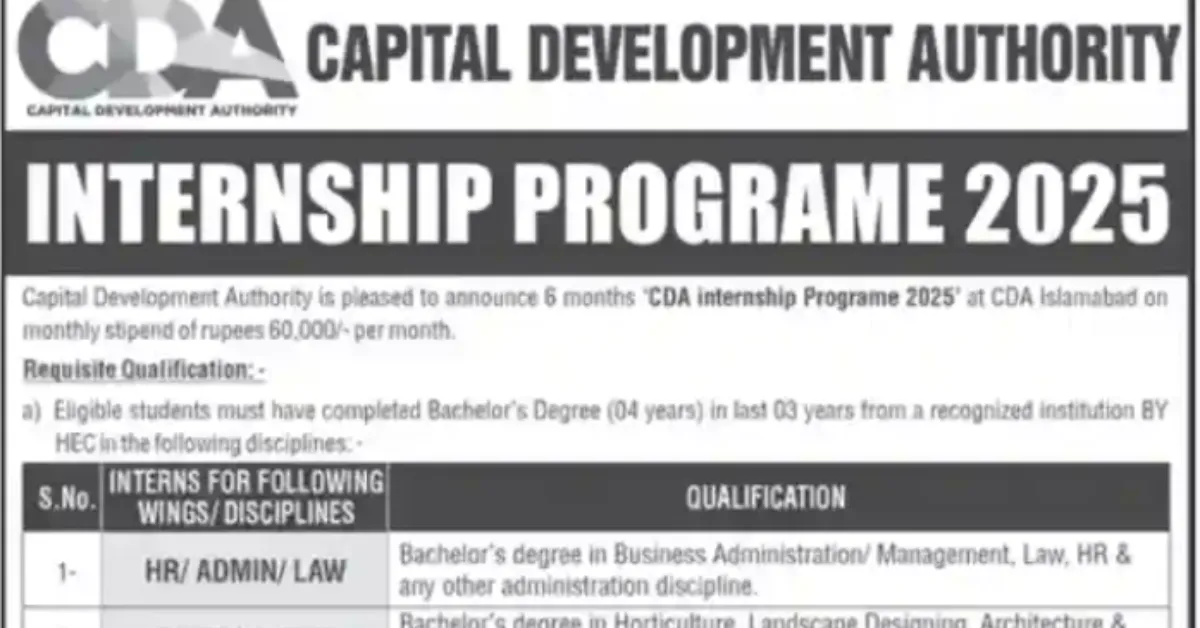 CDA Internship Program 2025