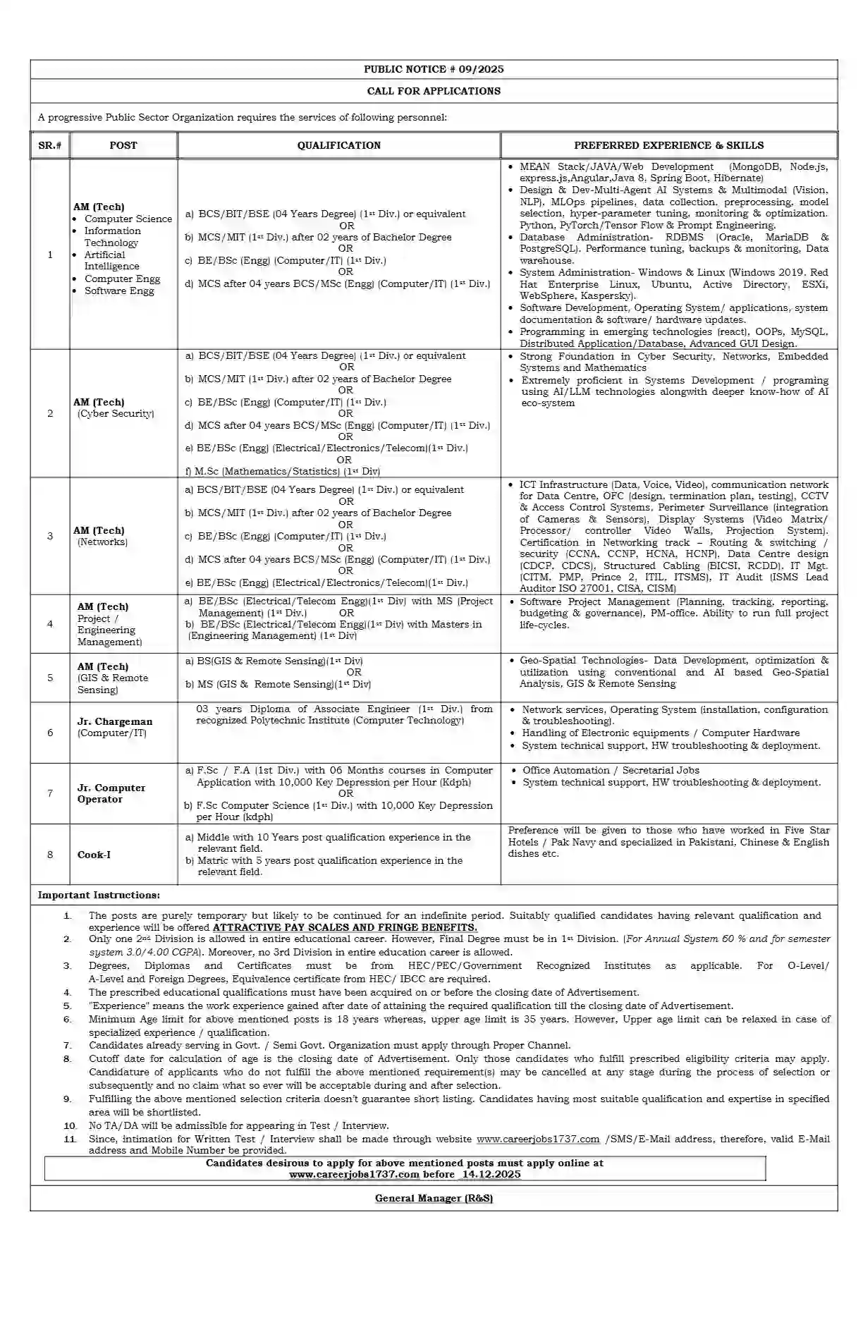 Careerjobs1737 Latest Jobs advertisement