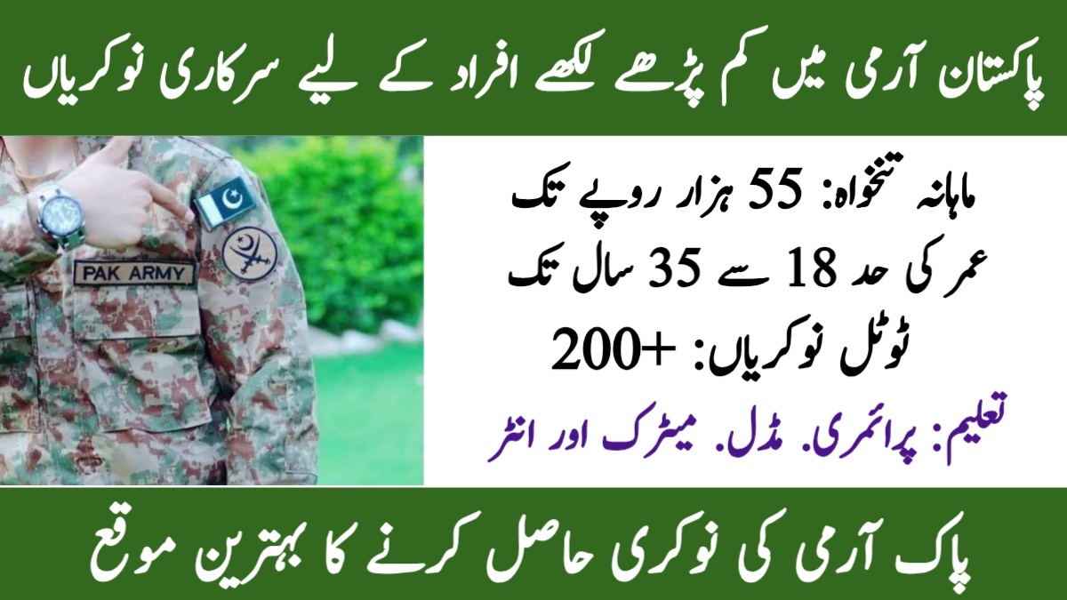 Pak Army Civilians Government Jobs 2026