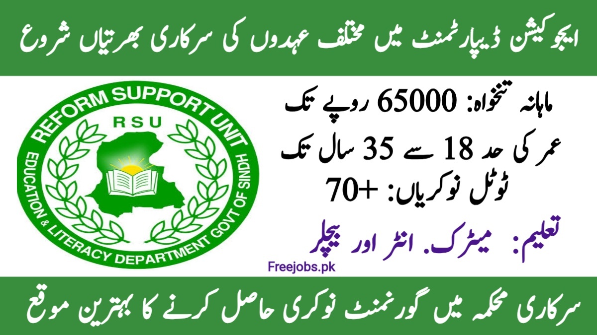 School Education & Literacy Department Sindh Jobs