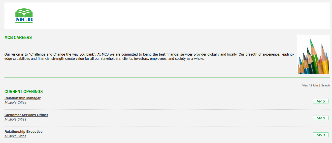 MCB Jobs 2026