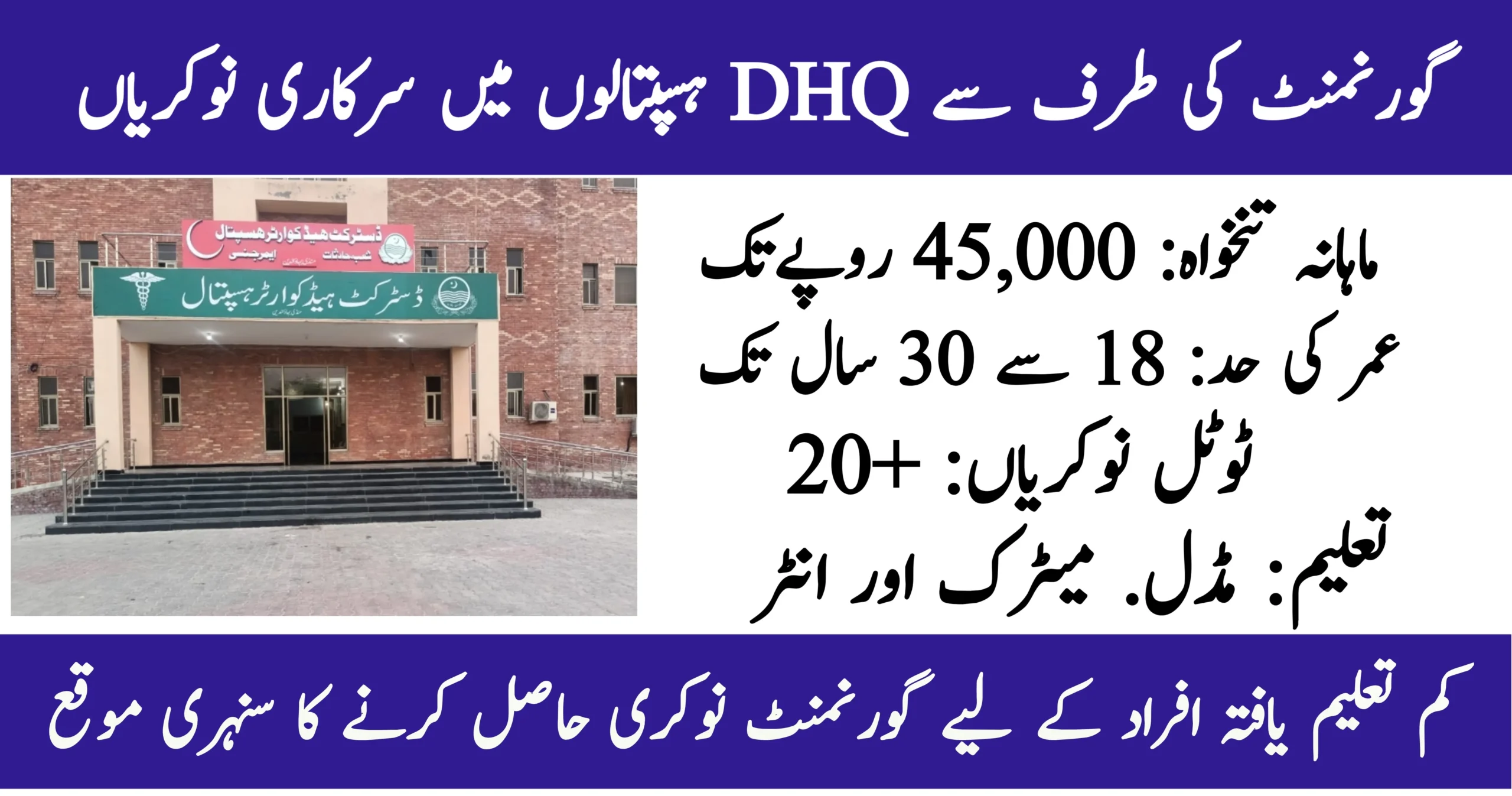 DHQ Hospital Jobs 2026