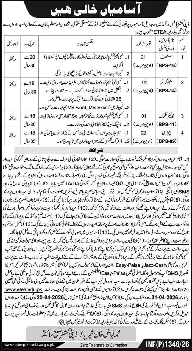 Deputy Commissioner Jobs 2026 advertisement