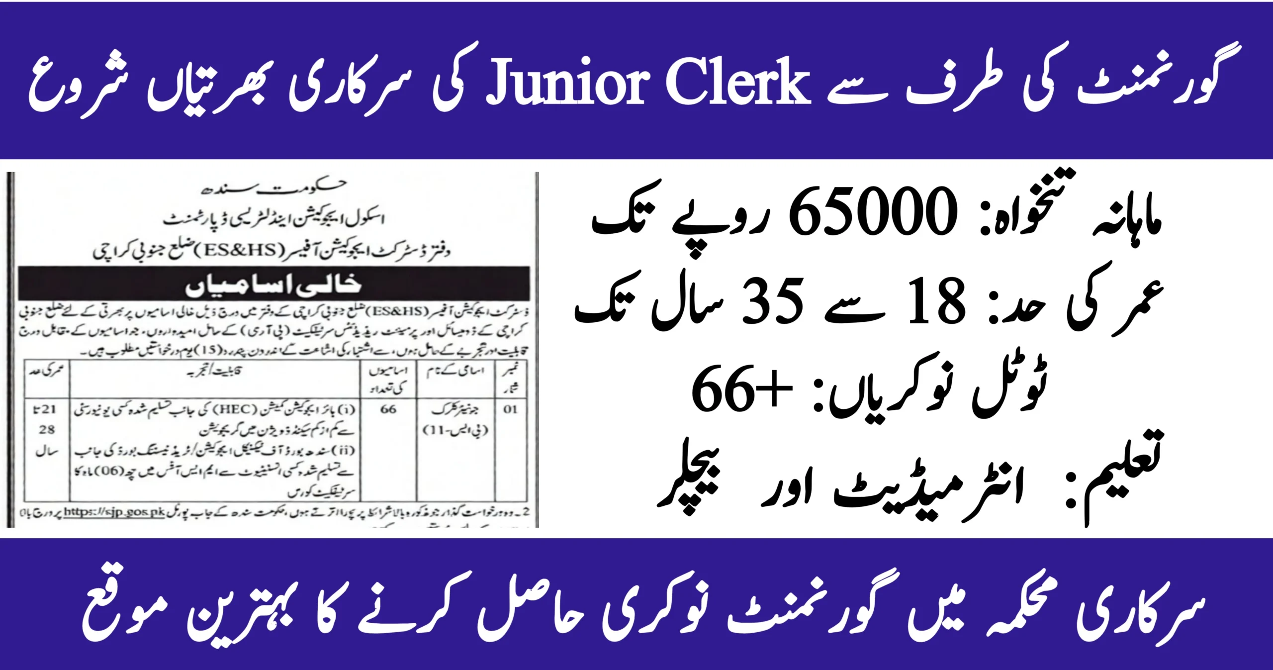 Govt Jobs 2026 for Junior Clerk