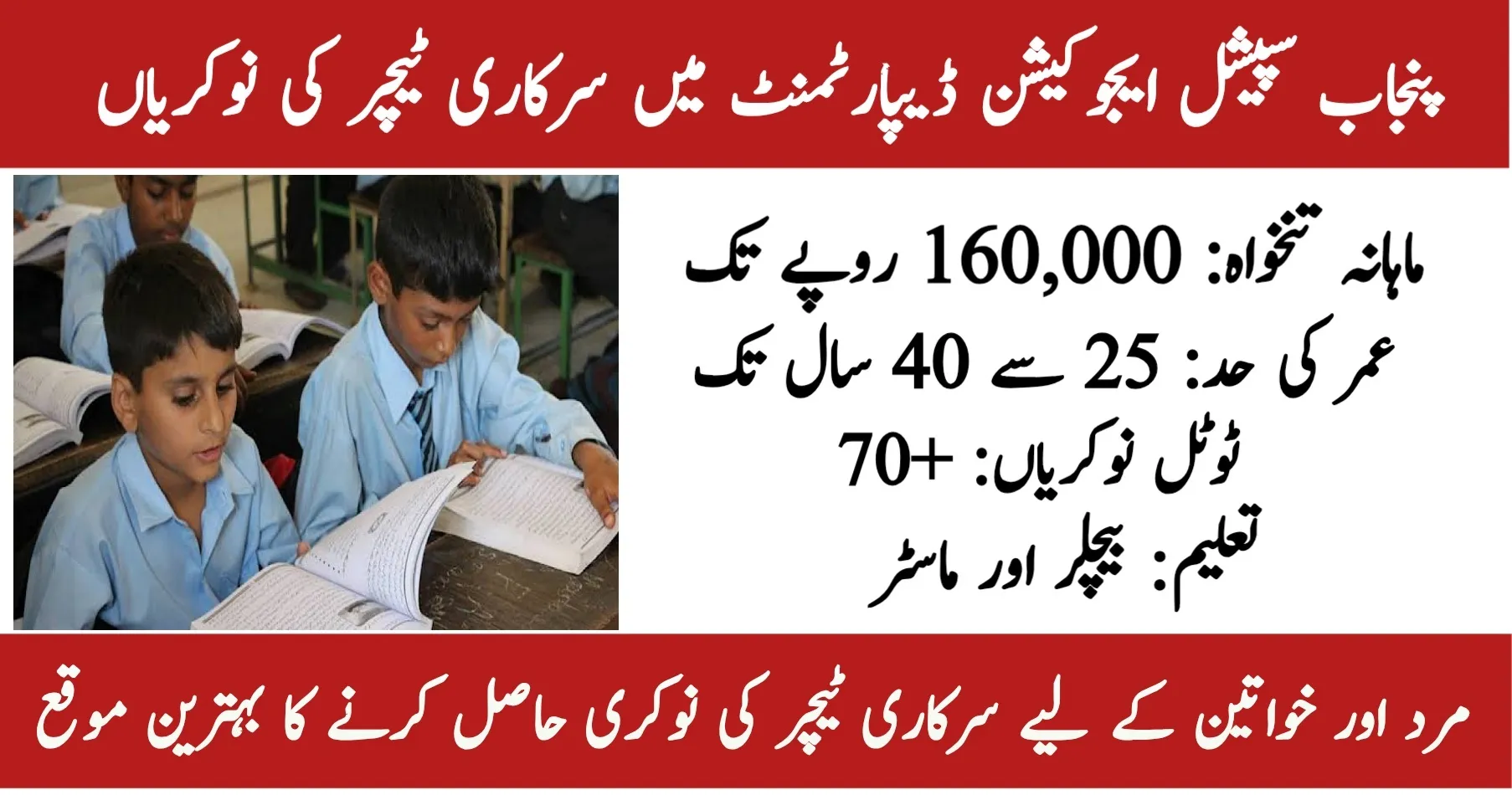 Special Education Department Punjab Jobs 2026