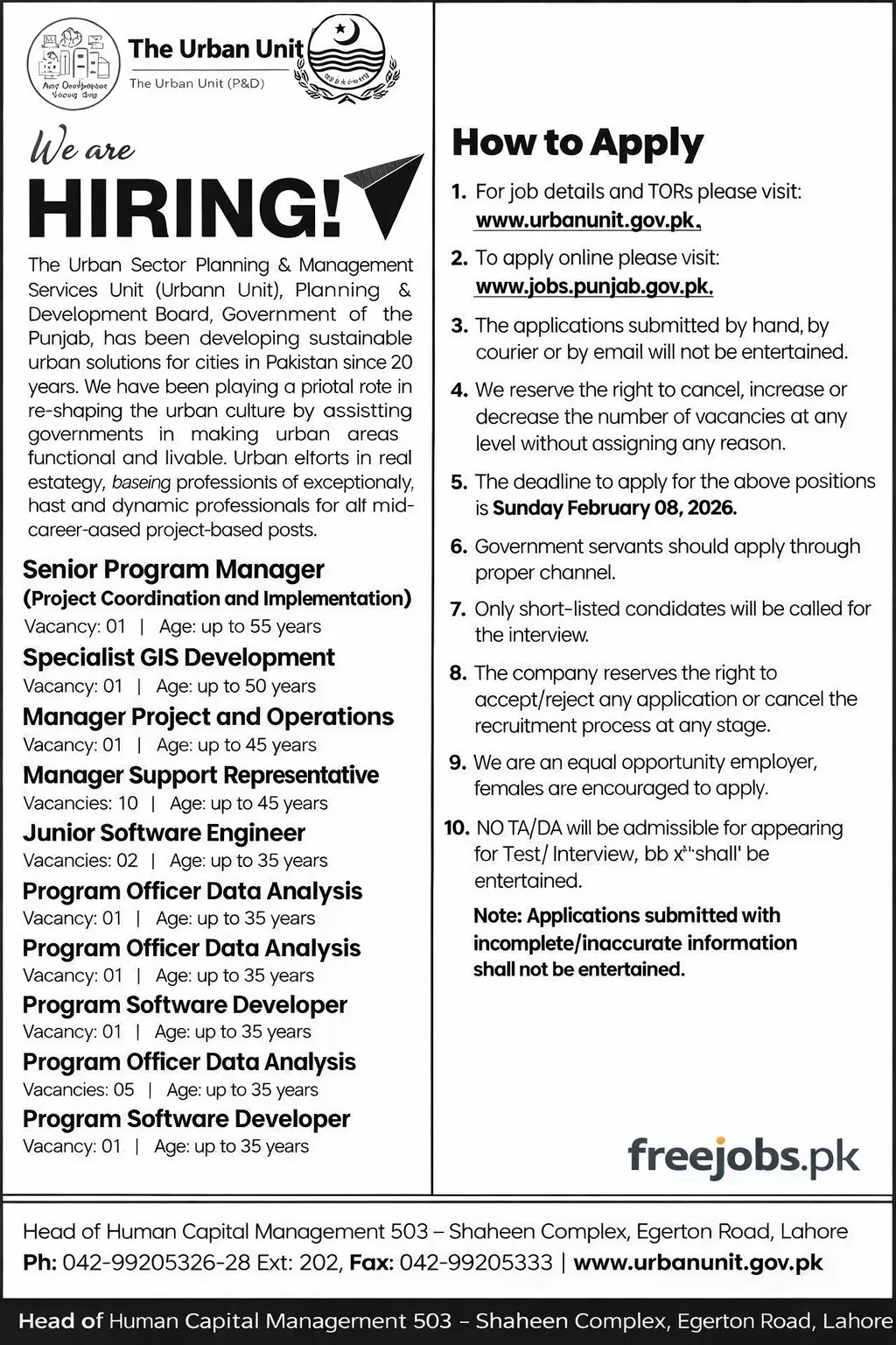 The Urban Unit Jobs 2026