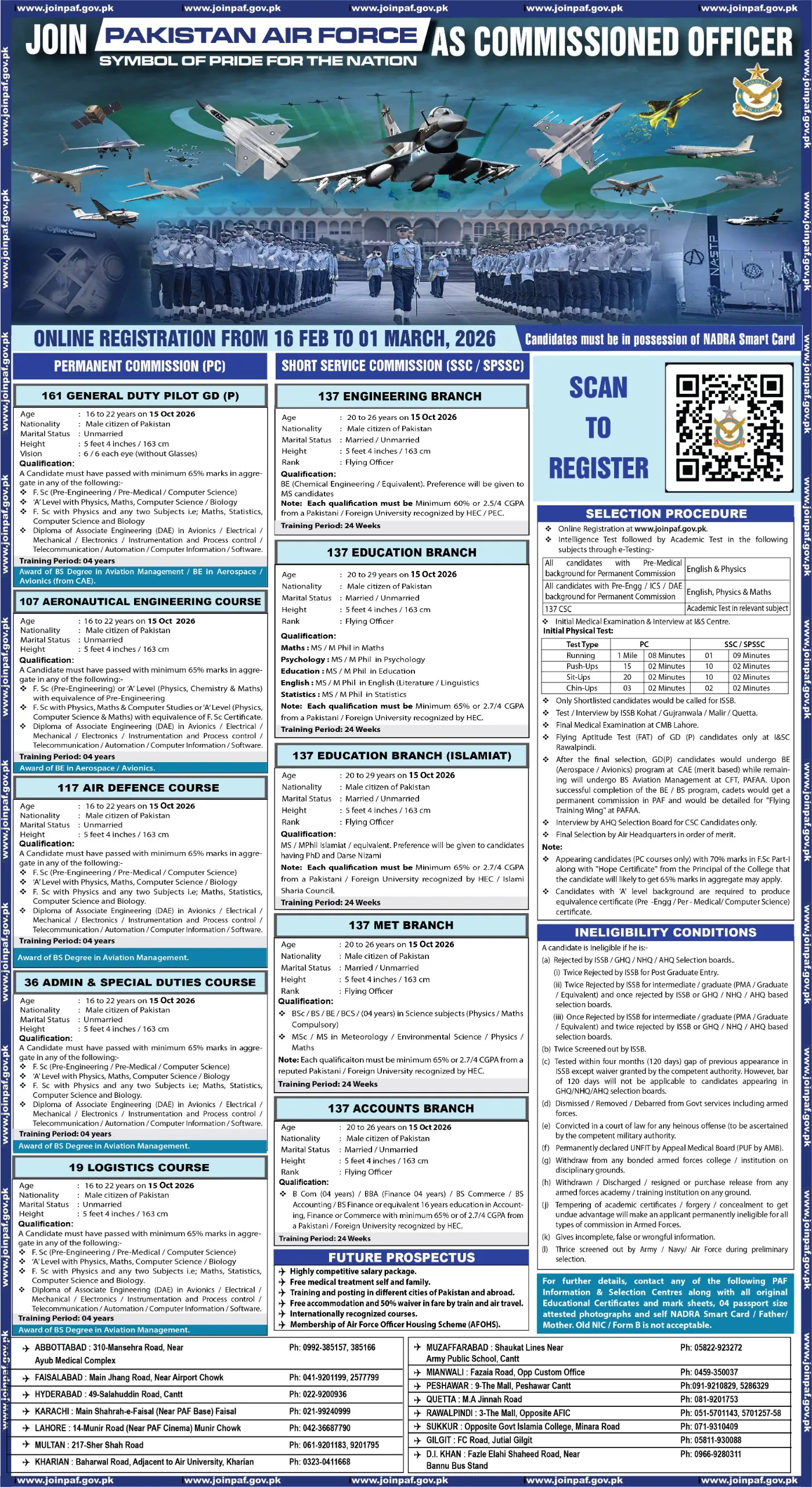Join Pakistan Air Force as Commissioned Officer 2026 – Online Registration, Eligibility & Complete Details