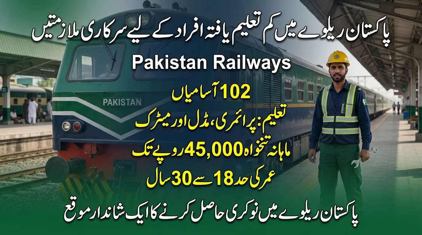 Pakistan Railways Jobs 2026 For Pointsman & Gateman (102 Vacancies)