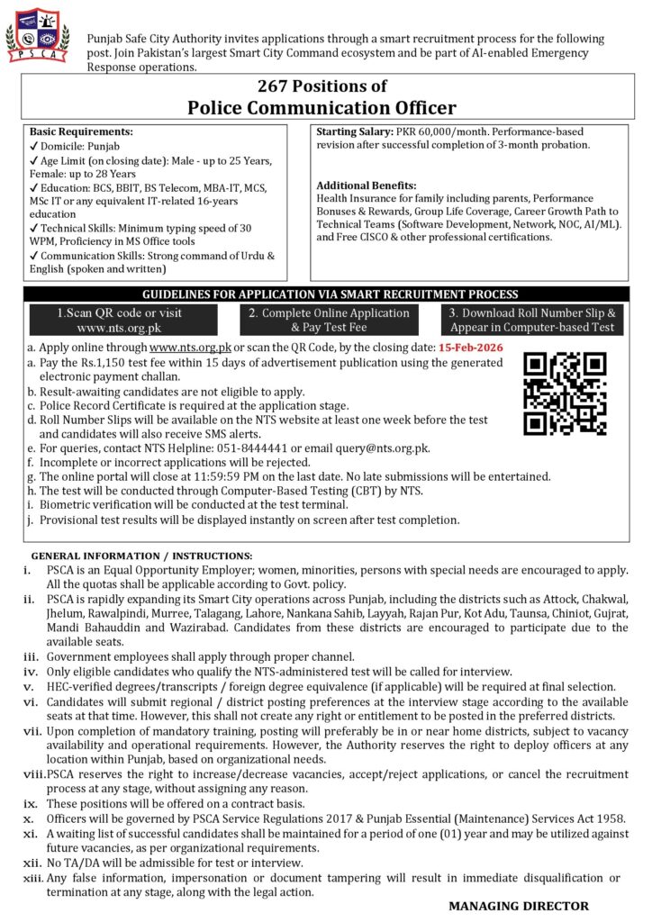 Police Communication Officer Jobs 2026 advertisement