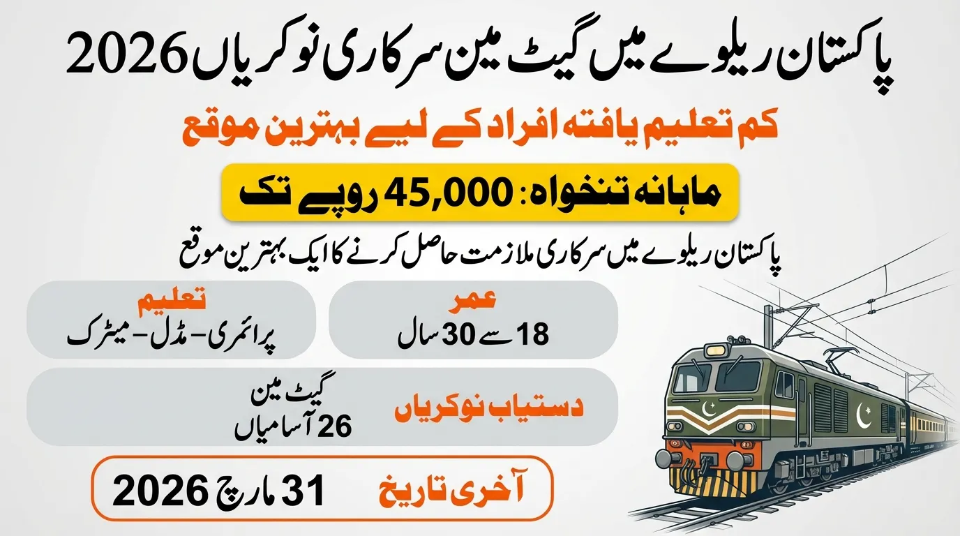 Pakistan Railways Gateman Jobs 2026