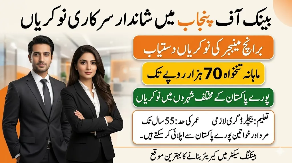 Bank of Punjab Jobs 2026 – Branch Manager Vacancies Across Pakistan