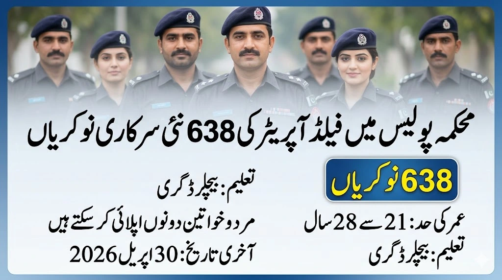 KPK Police CTD Field Operators (BPS-11) Jobs 2026