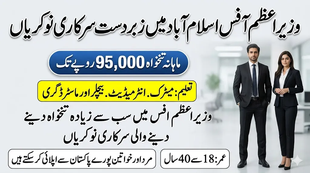 Prime Minister Office Jobs 2025 in Islamabad