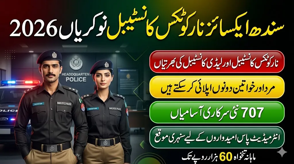 sindh excise taxation & narcotics control department jobs 2026