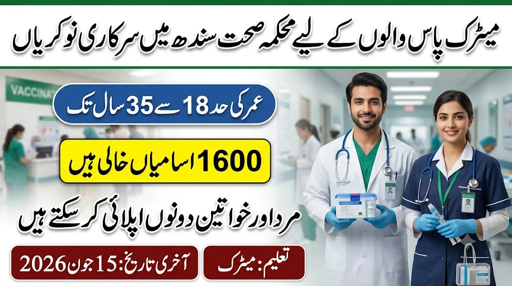 vaccinator jobs bps 06 sindh 2026