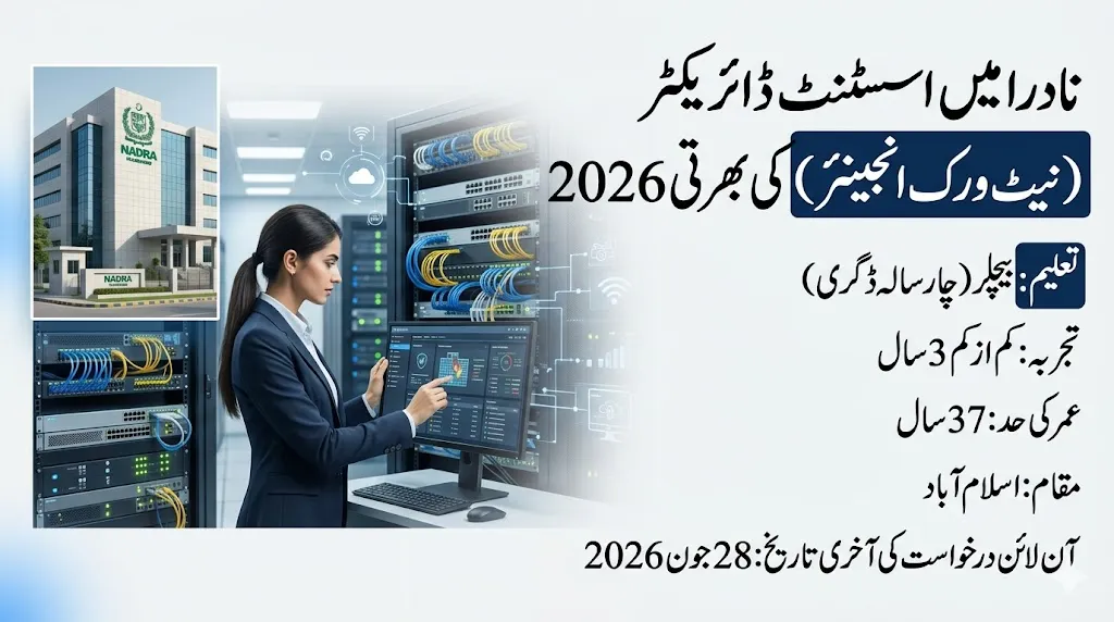 nadra assistant director (network engineer) jobs 2026 in islamabad