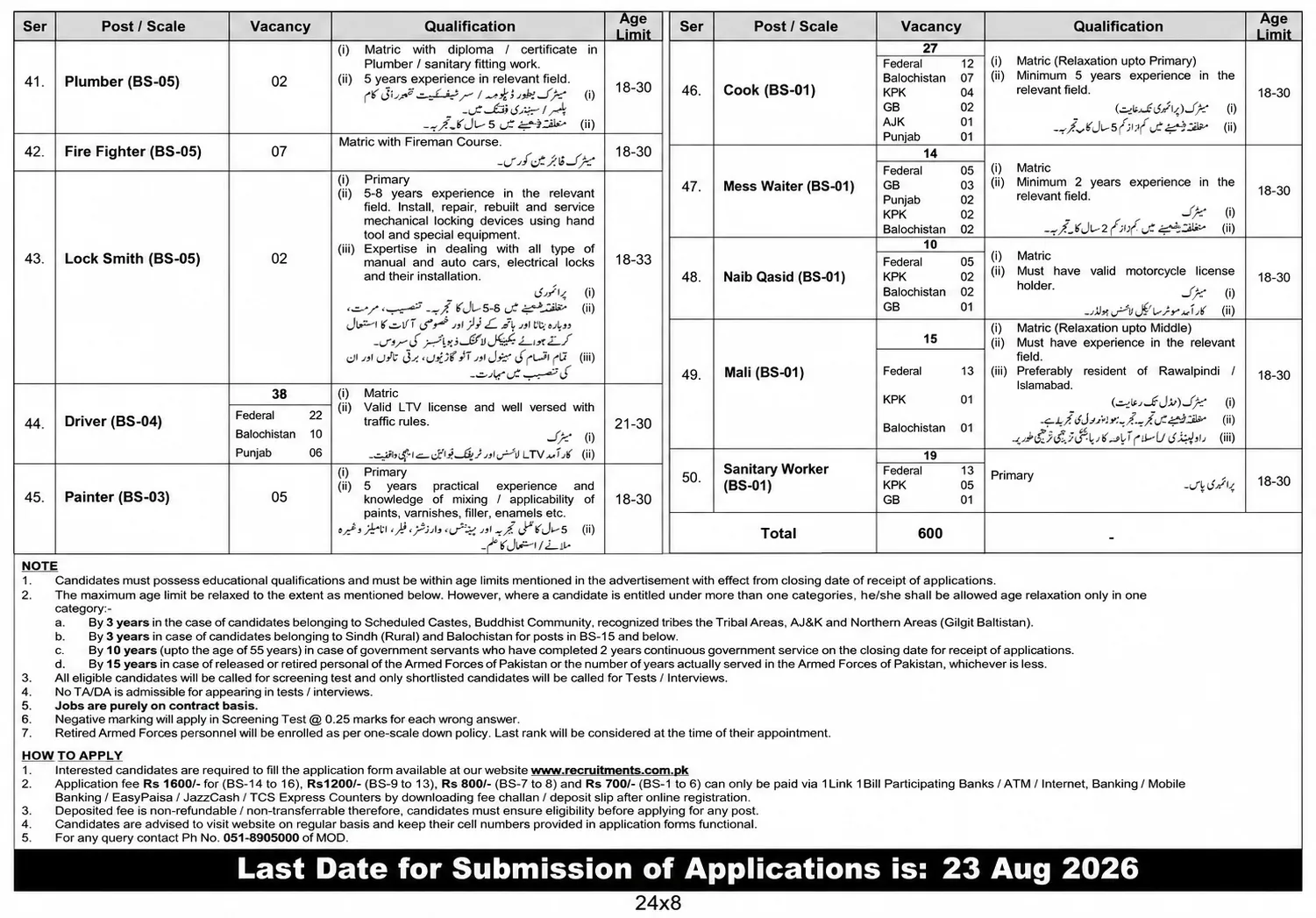ministry of defence jobs july 2026 advertisement 1