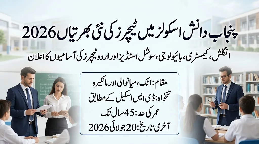 punjab daanish schools jobs 2026