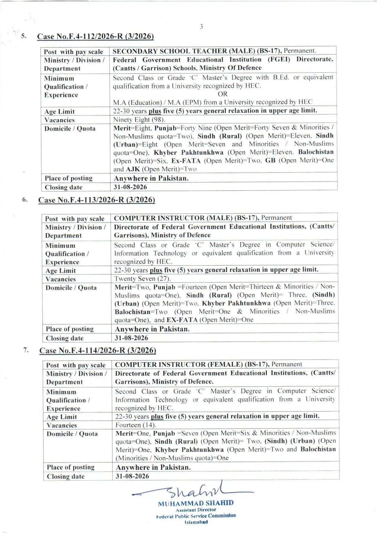 fpsc jobs august 2026