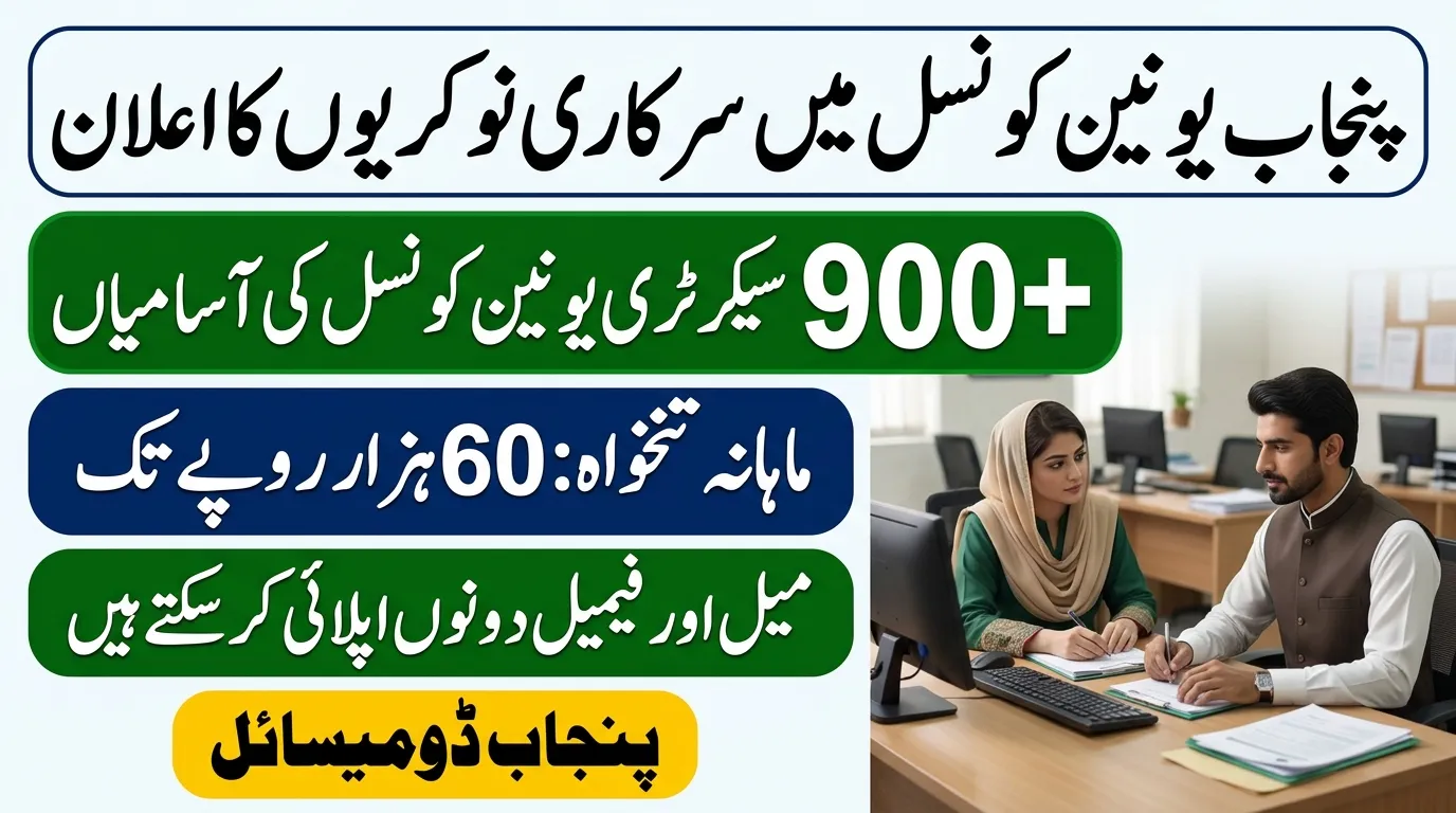 punjab union council jobs 2026