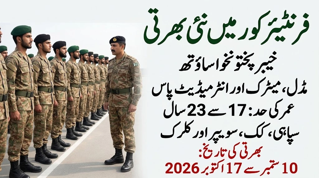 فرنٹیئر کور خیبر پختونخوا ساؤتھ بھرتی