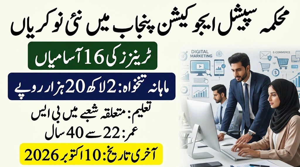 Punjab Special Education Department Jobs 2026