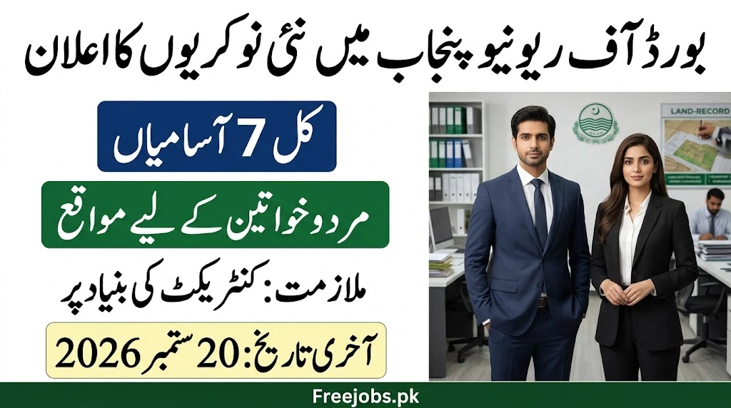 board of revenue punjab jobs 2026