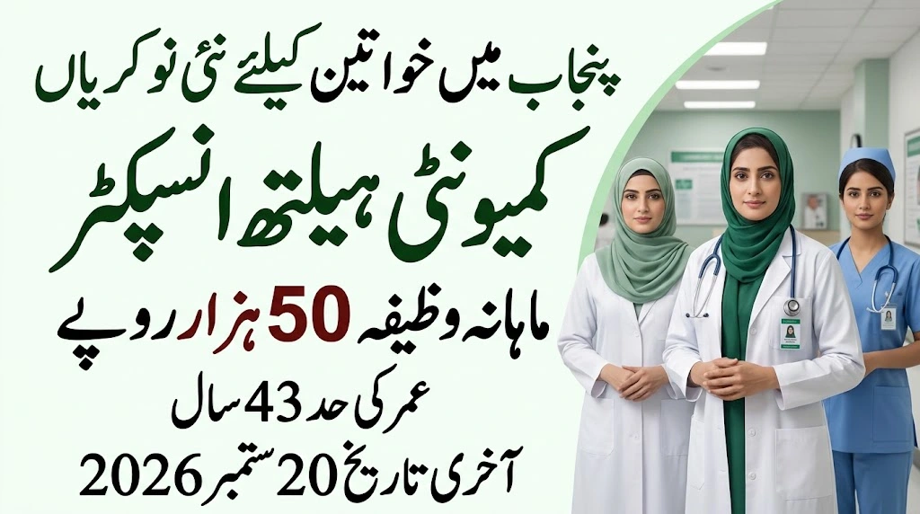 maryam nawaz community health inspector jobs 2026
