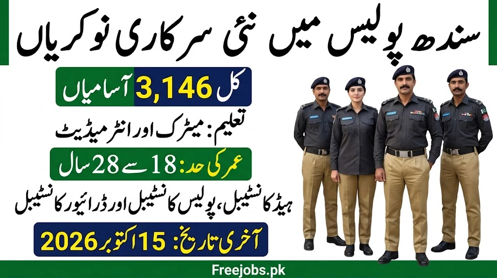 sindh police jobs 2026