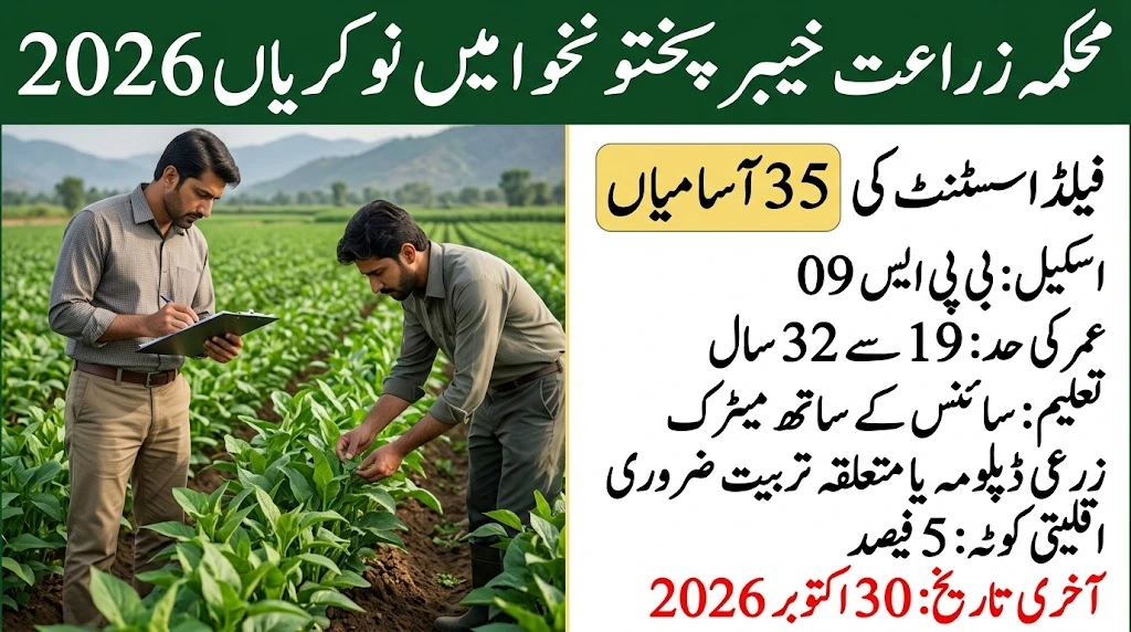 Agriculture Extension KPK Jobs 2026