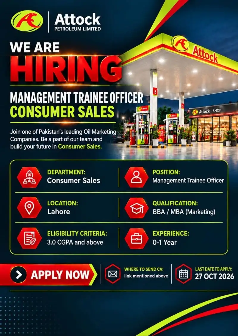 Attock Petroleum Jobs 2026 advertisement