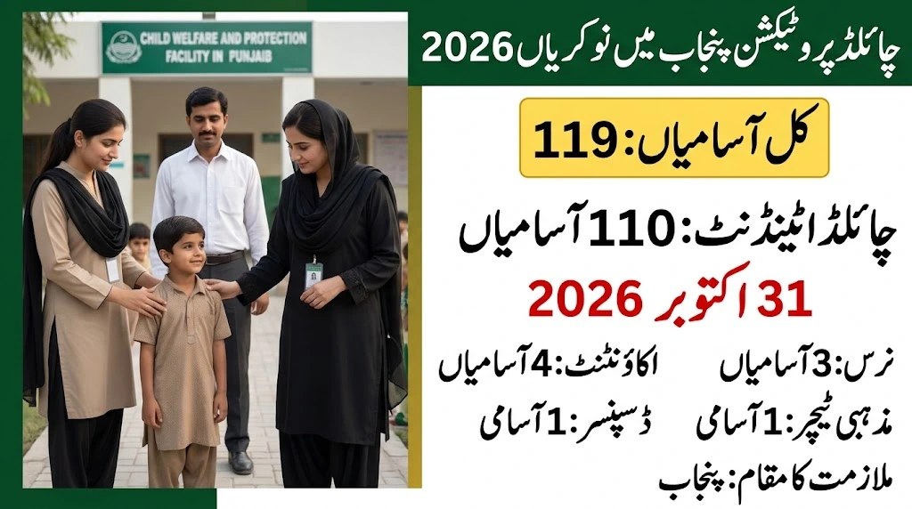 Child Protection and Welfare Bureau Punjab Jobs 2026