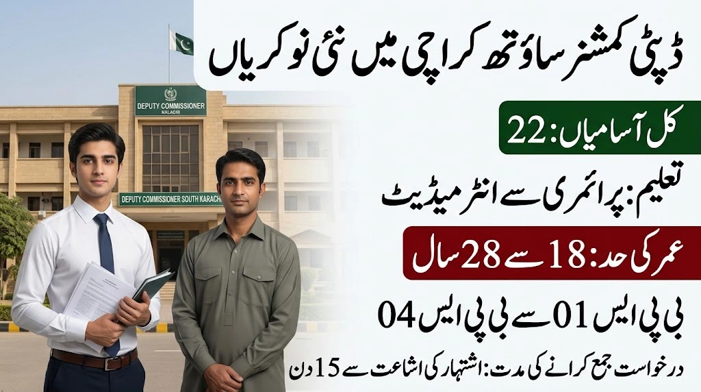 Deputy Commissioner South Karachi Jobs 2026
