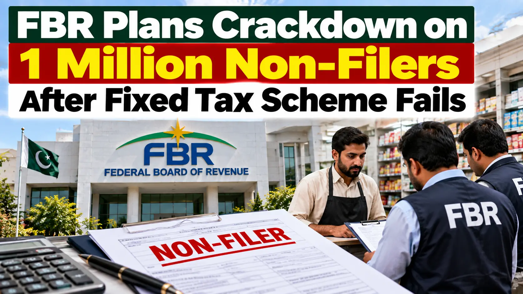 FBR Plans Crackdown on 1 Million Non-Filers After Fixed Tax Scheme Fails